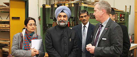 Indian Consul General and others during his visit at the vocational education and training centre in Soest